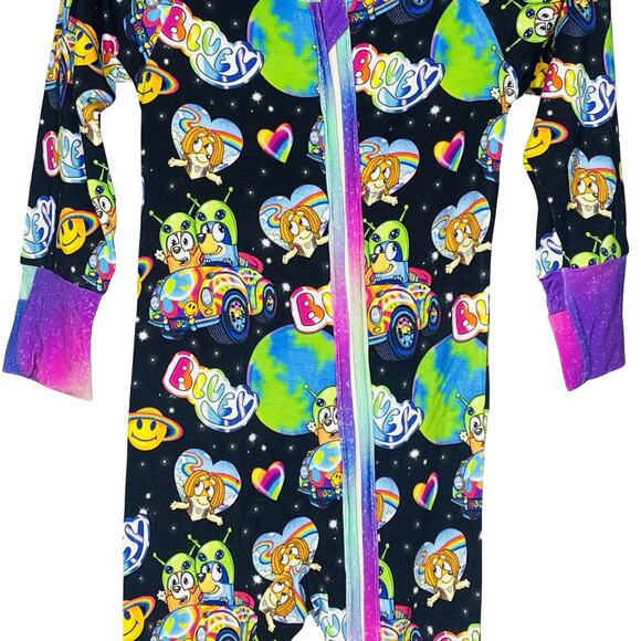 Boutique Bluey Girls 12-18 Months One Piece Bamboo Zippy Convertible - Picture 2 of 9